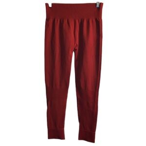 Carbon38 Brand Women’s M/L solid dark red leggings tights in EUC